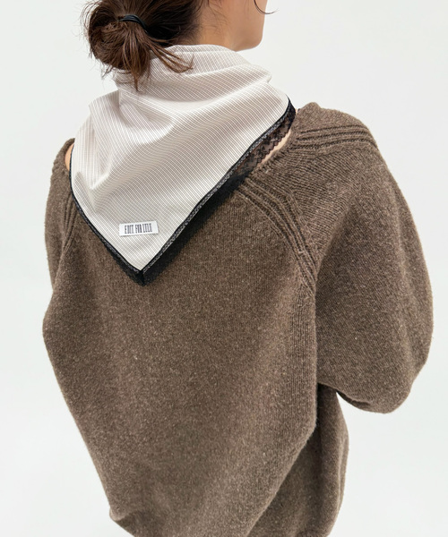 EDIT. FOR LULU(エディットフォールル)の「チェック レーストリムスカーフ(バンダナ/スカーフ・レディース・ブラウン/アイボリー・FREE)」の20枚目の写真