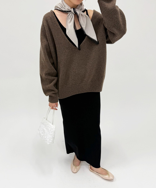 EDIT. FOR LULU(エディットフォールル)の「チェック レーストリムスカーフ(バンダナ/スカーフ・レディース・ブラウン/アイボリー・FREE)」の21枚目の写真