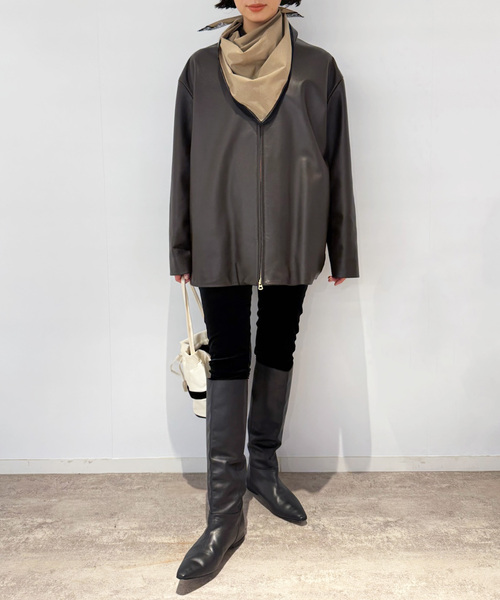 EDIT. FOR LULU(エディットフォールル)の「チェック レーストリムスカーフ(バンダナ/スカーフ・レディース・ブラウン/アイボリー・FREE)」の5枚目の写真