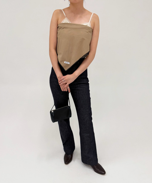 EDIT. FOR LULU(エディットフォールル)の「チェック レーストリムスカーフ(バンダナ/スカーフ・レディース・ブラウン/アイボリー・FREE)」の9枚目の写真