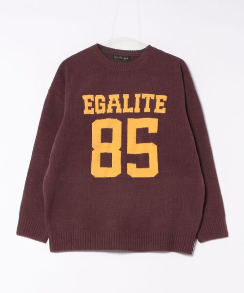 GORGE(ゴージ)の「《カレッジロゴ×ナンバリング》レディース モールニット プルオーバー ストリート ゆるシルエット 秋冬(ニット/セーター・レディース・ネイビー/ブラウン/オフホワイト・F)」の18枚目の写真