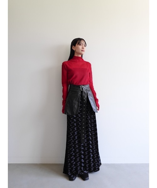Emboss Velour Long Skirt/エンボスベロアロングスカート