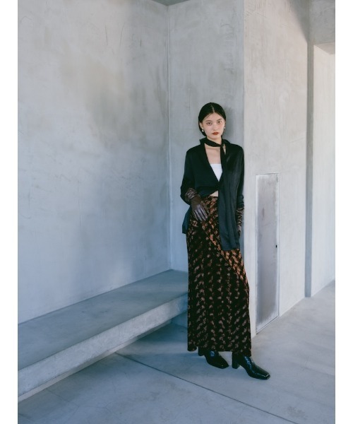 sahara(サハラ)の「Emboss Velour Long Skirt/エンボスベロアロングスカート(スカート・レディース・ブラック/ブラウン・M/S)」の20枚目の写真