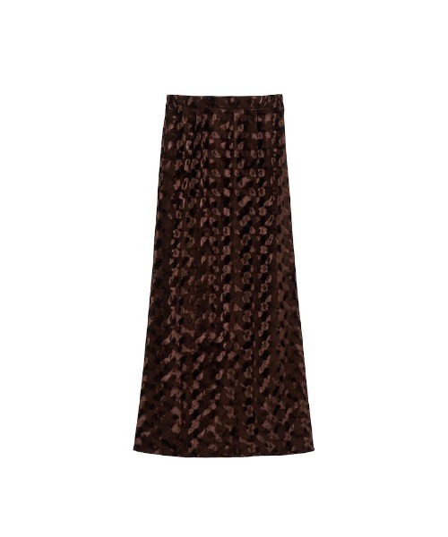 sahara(サハラ)の「Emboss Velour Long Skirt/エンボスベロアロングスカート(スカート・レディース・ブラック/ブラウン・M/S)」の6枚目の写真