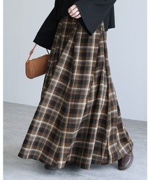reca（レカ）の「チェックフレアロングスカート（スカート・レディース）」