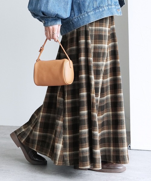reca（レカ）の「チェックフレアロングスカート（スカート・レディース・ネイビー・FREE）」の8枚目の写真