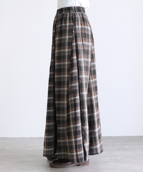 reca（レカ）の「チェックフレアロングスカート（スカート・レディース・ネイビー・FREE）」の16枚目の写真