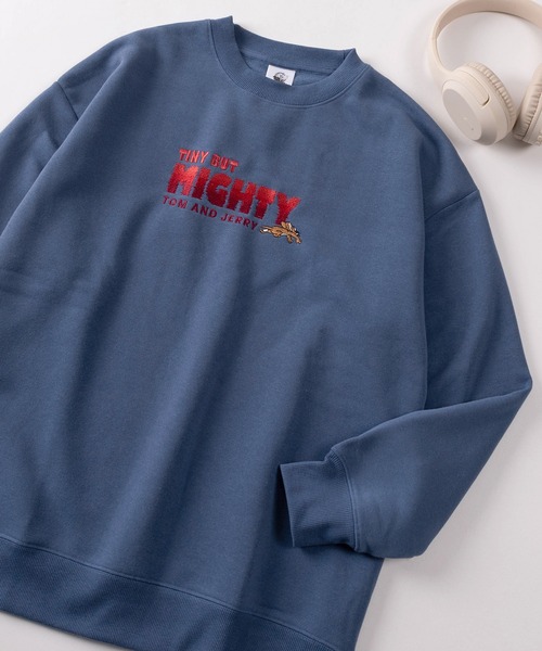 Tom&Jerry(トムアンドジェリー)の「【71】【TOM&JERRY/トムとジェリー】ジェリーデザイン アソート 裏起毛 スウェット(スウェット・レディース・パープル/オレンジ/ダークグレー/グリーン/グレー/オフホワイト/ブルー/ブラック・M/L)」の6枚目の写真