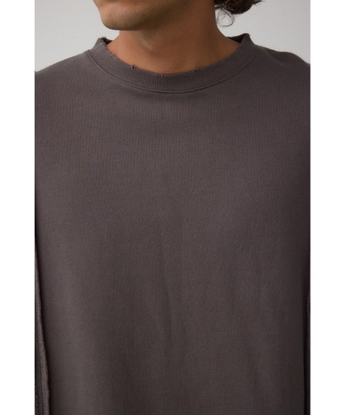 AZUL by moussy（アズールバイマウジー）の「ステップヘムヘビースウェット（スウェット・メンズ・スモークピンク/ダークブラウン/ライトブラック・MEDIUM/LARGE）」の4枚目の写真