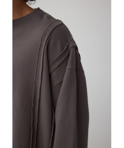 AZUL by moussy（アズールバイマウジー）の「ステップヘムヘビースウェット（スウェット・メンズ・スモークピンク/ダークブラウン/ライトブラック・MEDIUM/LARGE）」の5枚目の写真