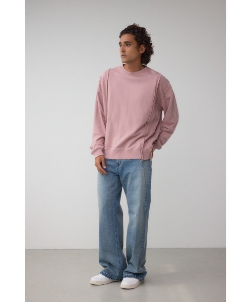 AZUL by moussy（アズールバイマウジー）の「ステップヘムヘビースウェット（スウェット・メンズ・スモークピンク/ダークブラウン/ライトブラック・MEDIUM/LARGE）」の20枚目の写真