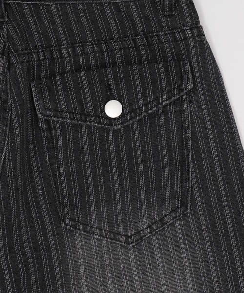 dispark（ディスパーク）の「DISPARK/ドロストストライプブラストデニム（デニムパンツ・レディース・ブラック/インディゴブルー・SMALL/MEDIUM）」の7枚目の写真