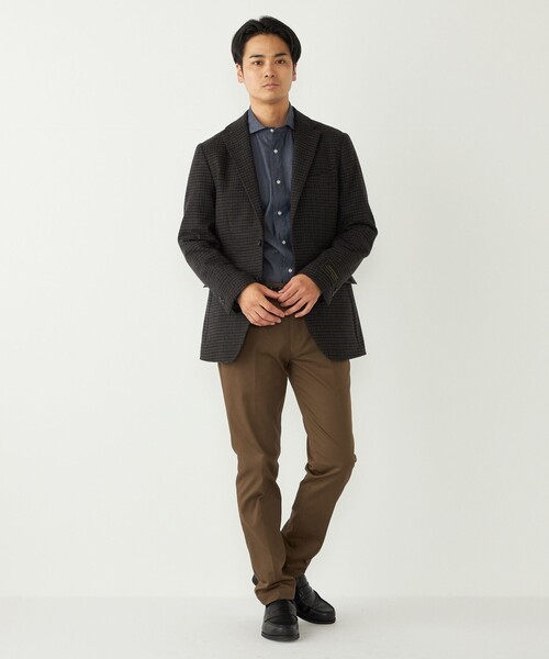 SHIPS Colors(シップス カラーズ)の「SHIPS Colors:尾州 リサイクル ツイード ジャケット(一部セットアップ対応)(スーツジャケット・メンズ・ブラウン/ダークグレー/コバルトブルー/ネイビー・46/48/50/44/52)」の21枚目の写真