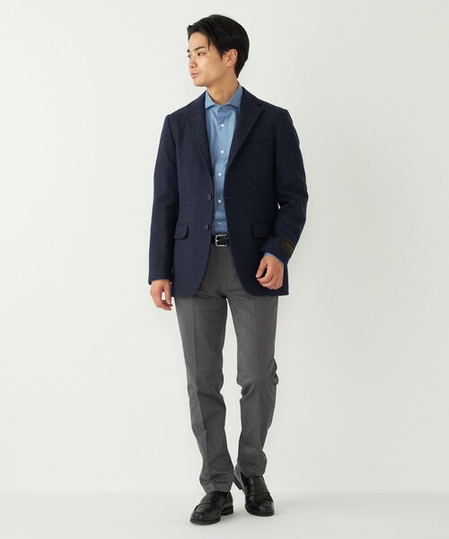 SHIPS Colors(シップス カラーズ)の「SHIPS Colors:尾州 リサイクル ツイード ジャケット(一部セットアップ対応)(スーツジャケット・メンズ・ブラウン/ダークグレー/コバルトブルー/ネイビー・46/48/50/44/52)」の14枚目の写真