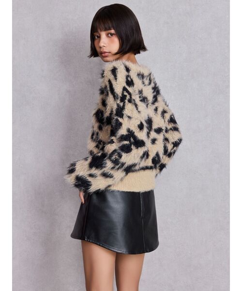 GYDA（ジェイダ）の「GG レオパードシャギーショートニットトップス（ニット/セーター・レディース・ベージュ/ブラック/アイボリー・FREE）」の10枚目の写真