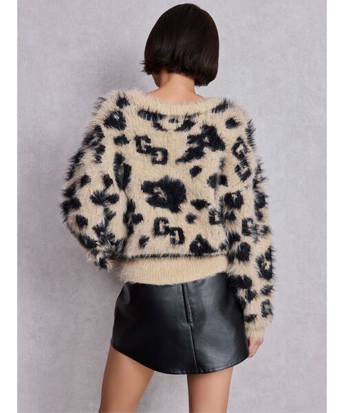 GYDA（ジェイダ）の「GG レオパードシャギーショートニットトップス（ニット/セーター・レディース・ベージュ/ブラック/アイボリー・FREE）」の11枚目の写真