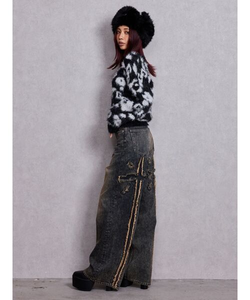 GYDA（ジェイダ）の「GG レオパードシャギーショートニットトップス（ニット/セーター・レディース・ベージュ/ブラック/アイボリー・FREE）」の17枚目の写真