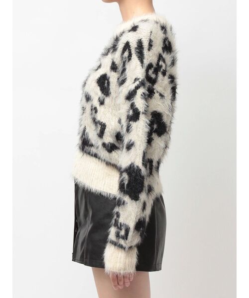 GYDA（ジェイダ）の「GG レオパードシャギーショートニットトップス（ニット/セーター・レディース・ベージュ/ブラック/アイボリー・FREE）」の22枚目の写真