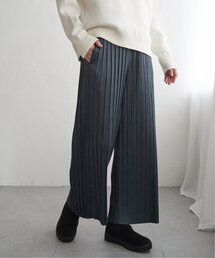 プリーツ」に該当するパンツ（ブルー・ネイビー/青色系）ファッション