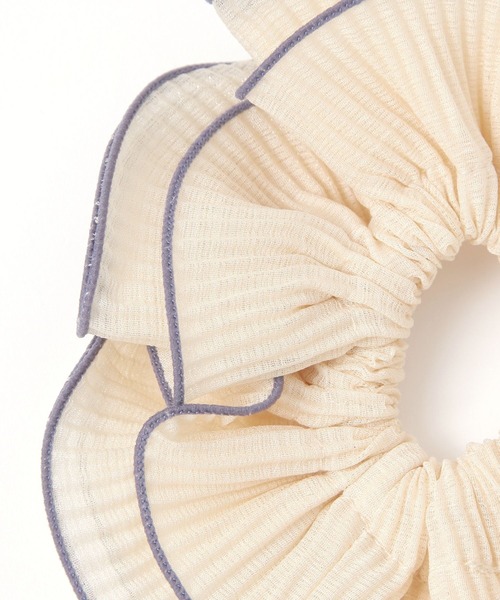 niko and...（ニコアンド）の「プリーツバイカラーシュシュ（シュシュ・レディース・ブラウン/パープル/グレー/アイボリー/ブラック・0）」の10枚目の写真