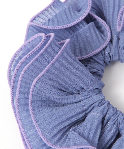 niko and...（ニコアンド）の「プリーツバイカラーシュシュ（シュシュ・レディース・ブラウン/パープル/グレー/アイボリー/ブラック・0）」の11枚目の写真