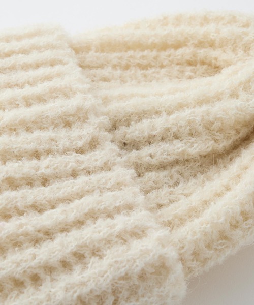 CLIPPER CASUALS（クリッパーカジュアル）の「【forksy.】【CLIPPER / クリッパー】ゴールドチェーン付ニット帽（ニットキャップ/ビーニー・レディース・ブラック/ホワイト/ライトグレー/チャコール・FREE）」の7枚目の写真