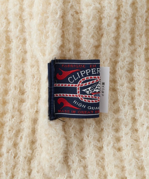 CLIPPER CASUALS（クリッパーカジュアル）の「【forksy.】【CLIPPER / クリッパー】ゴールドチェーン付ニット帽（ニットキャップ/ビーニー・レディース・ブラック/ホワイト/ライトグレー/チャコール・FREE）」の8枚目の写真