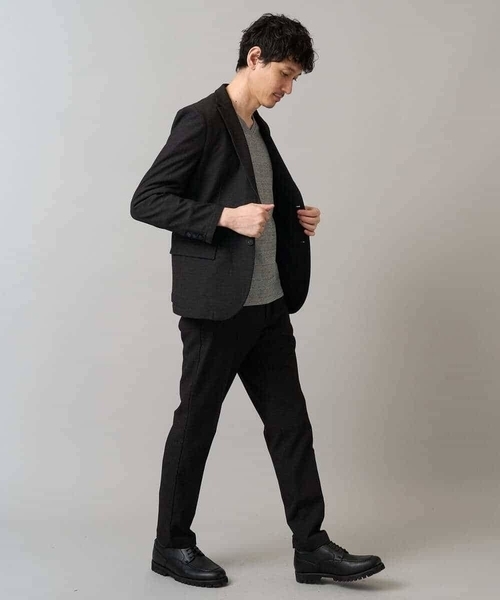 a.v.v（アーヴェヴェ）の「デニムライクストレッチ裏起毛スラックス【イージーケア/洗濯機で洗える】〈ON/OFF SERIES〉（その他パンツ・メンズ・ネイビー/チャコールグレー/ブラック・44/46/48/50）」の4枚目の写真