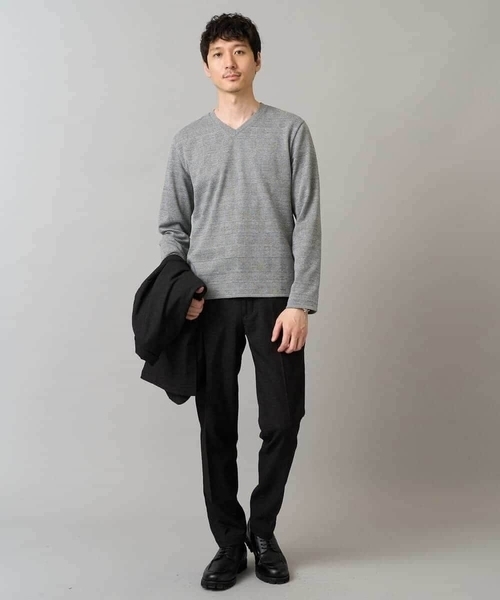 a.v.v（アーヴェヴェ）の「デニムライクストレッチ裏起毛スラックス【イージーケア/洗濯機で洗える】〈ON/OFF SERIES〉（その他パンツ・メンズ・ネイビー/チャコールグレー/ブラック・44/46/48/50）」の8枚目の写真