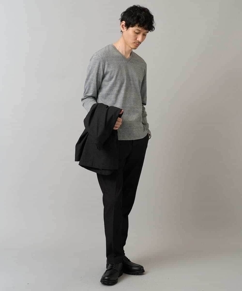 a.v.v（アーヴェヴェ）の「デニムライクストレッチ裏起毛スラックス【イージーケア/洗濯機で洗える】〈ON/OFF SERIES〉（その他パンツ・メンズ・ネイビー/チャコールグレー/ブラック・44/46/48/50）」の10枚目の写真