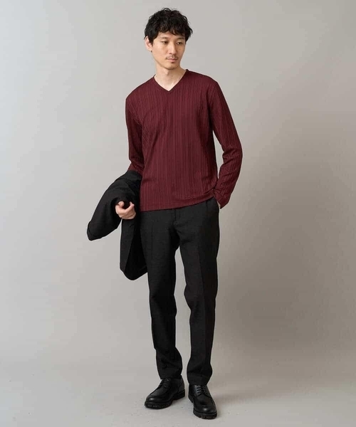 a.v.v（アーヴェヴェ）の「デニムライクストレッチ裏起毛スラックス【イージーケア/洗濯機で洗える】〈ON/OFF SERIES〉（その他パンツ・メンズ・ネイビー/チャコールグレー/ブラック・44/46/48/50）」の18枚目の写真