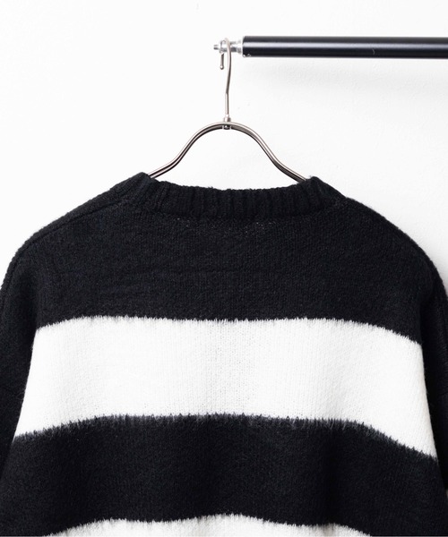 Bling Leads（ブリングリーズ）の「【RES】【Bling Leads】5GGモヘアC/N（ニット/セーター・メンズ・ブラック×ホワイト/ネイビー系/ブラウン系その他/ピンク系その他/ブラック×レッド・FREE）」の8枚目の写真