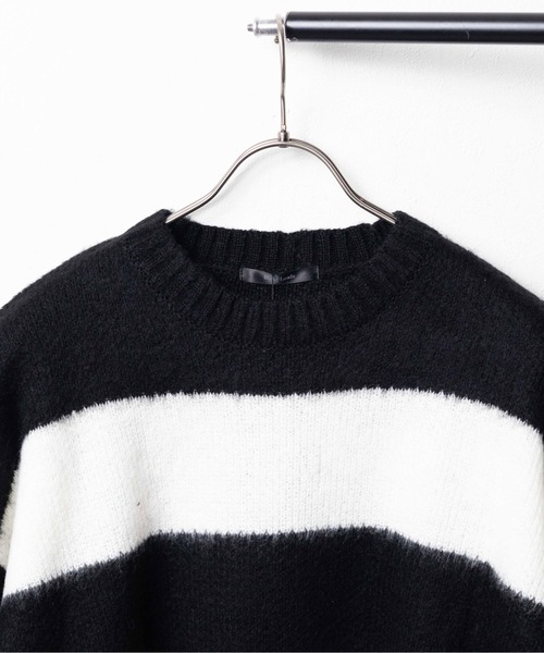 Bling Leads（ブリングリーズ）の「【RES】【Bling Leads】5GGモヘアC/N（ニット/セーター・メンズ・ブラック×ホワイト/ネイビー系/ブラウン系その他/ピンク系その他/ブラック×レッド・FREE）」の9枚目の写真