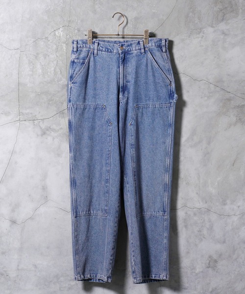 セール】ダブルニー ウォッシュ加工 ワイド ペインターパンツ（その他