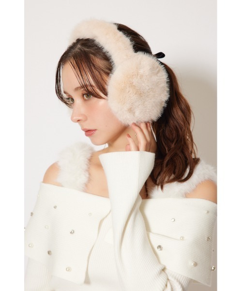 セール】フェイクファーコンパクトイヤーマフ 秋服 冬服（イヤーマフ