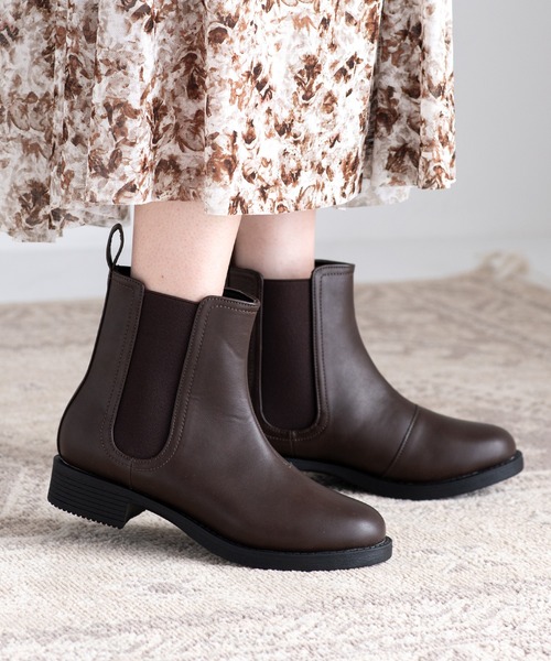JELLY BEANS（ジェリービーンズ）の「サイドゴアショートブーツ(211-57360)JELLY BEANS(ジェリービーンズ)（ブーツ・レディース・ダークブラウン/ブラック・L/M/S）」の15枚目の写真