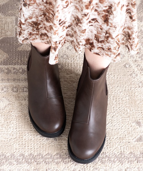 JELLY BEANS（ジェリービーンズ）の「サイドゴアショートブーツ(211-57360)JELLY BEANS(ジェリービーンズ)（ブーツ・レディース・ダークブラウン/ブラック・L/M/S）」の16枚目の写真