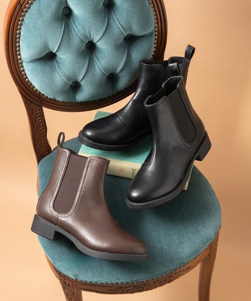 JELLY BEANS（ジェリービーンズ）の「サイドゴアショートブーツ(211-57360)JELLY BEANS(ジェリービーンズ)（ブーツ・レディース・ダークブラウン/ブラック・L/M/S）」の10枚目の写真