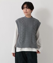 Afternoon Tea | フワフワスフレケーブルニットベスト(ベスト)