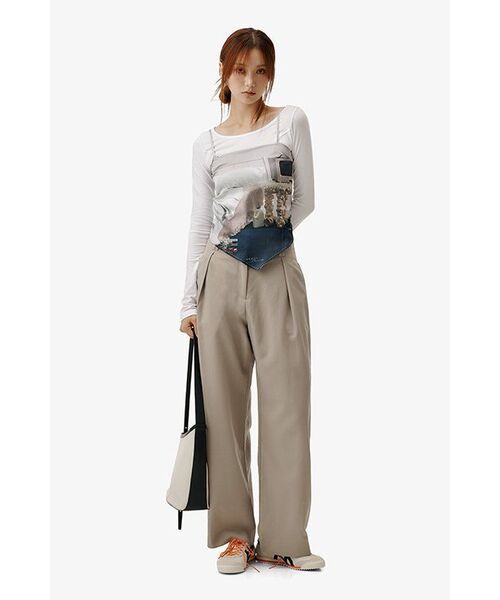 NICK&NICOLE（ニックアンドニコール）の「NICOLE CUTTING LINE CROP TEE_WHITE（Tシャツ/カットソー・レディース・その他・FREE）」の10枚目の写真