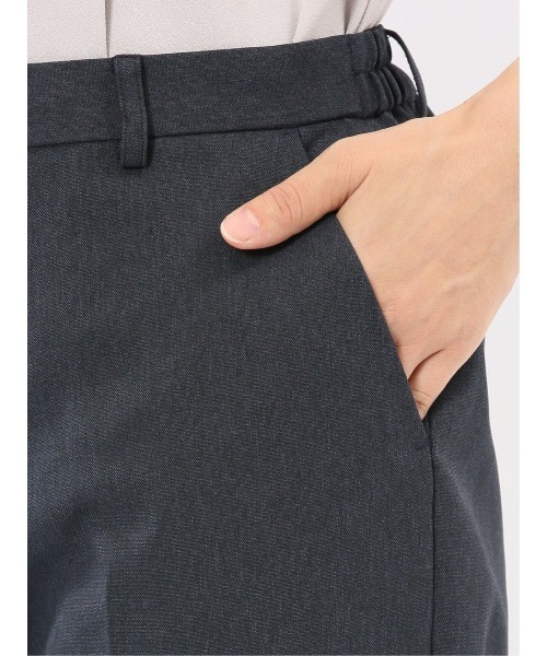 m．f．エディトリアル（m．f．editorial）/【ストレッチ ウォッシャブル】m．f．エディトリアル ウール調 テーパードパンツ 紺 セール】【ストレッチ ウォッシャブル】m.f.エディトリアルレディース