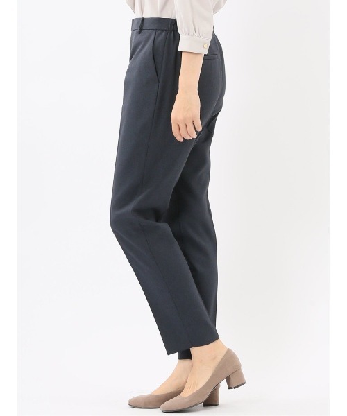 m．f．エディトリアル（m．f．editorial）/【ストレッチ ウォッシャブル】m．f．エディトリアル ウール調 テーパードパンツ 紺 セール】【ストレッチ ウォッシャブル】m.f.エディトリアルレディース