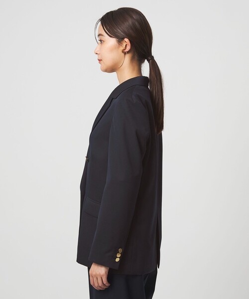 green label relaxing（グリーンレーベルリラクシング）の「［size SHORTあり］Greed グリード ダブル ジャケット ウォッシャブル（テーラードジャケット・レディース・グレー/ネイビー・SHORT/36/38/40）」の10枚目の写真