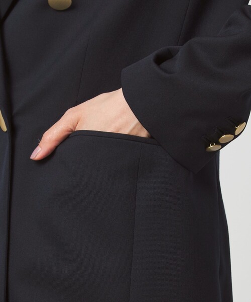 green label relaxing（グリーンレーベルリラクシング）の「［size SHORTあり］Greed グリード ダブル ジャケット ウォッシャブル（テーラードジャケット・レディース・グレー/ネイビー・SHORT/36/38/40）」の12枚目の写真