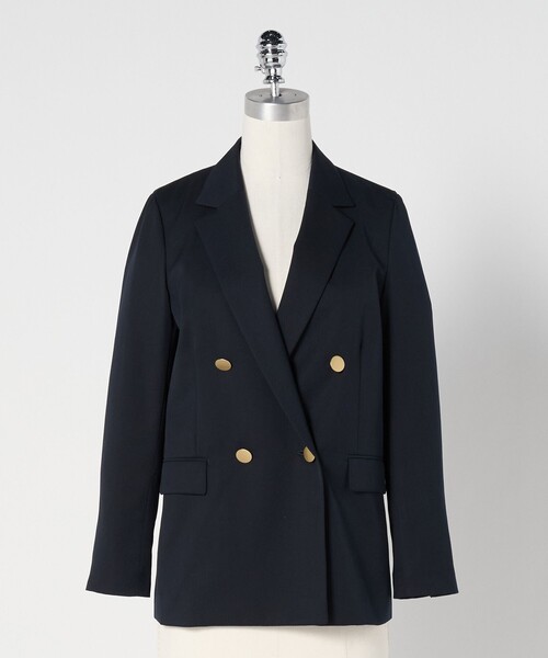 green label relaxing（グリーンレーベルリラクシング）の「［size SHORTあり］Greed グリード ダブル ジャケット ウォッシャブル（テーラードジャケット・レディース・グレー/ネイビー・SHORT/36/38/40）」の13枚目の写真