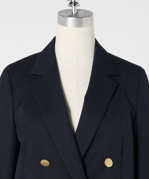 green label relaxing（グリーンレーベルリラクシング）の「［size SHORTあり］Greed グリード ダブル ジャケット ウォッシャブル（テーラードジャケット・レディース・グレー/ネイビー・SHORT/36/38/40）」の15枚目の写真