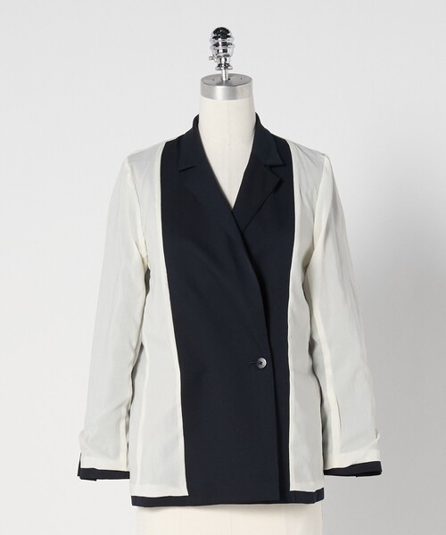 green label relaxing（グリーンレーベルリラクシング）の「［size SHORTあり］Greed グリード ダブル ジャケット ウォッシャブル（テーラードジャケット・レディース・グレー/ネイビー・SHORT/36/38/40）」の21枚目の写真