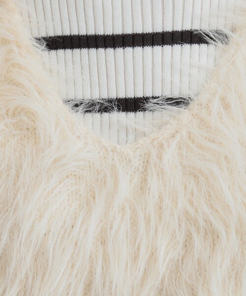 DRESKIP(ドレスキップ)の「【高レビュー/2点セット】着るだけでコーデが決まる フェザーニットベスト×リブニット(その他トップス・レディース・チャコールグレー/ナチュラル/ブラウン系/アイボリー・04/03/02/01)」の9枚目の写真