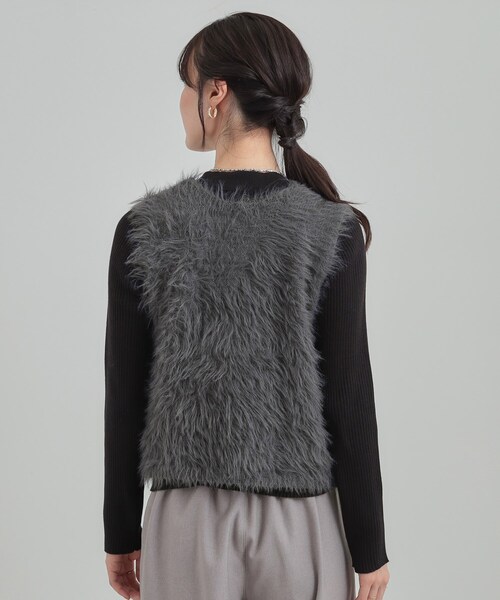 DRESKIP(ドレスキップ)の「【高レビュー/2点セット】着るだけでコーデが決まる フェザーニットベスト×リブニット(その他トップス・レディース・チャコールグレー/ナチュラル/ブラウン系/アイボリー・04/03/02/01)」の11枚目の写真