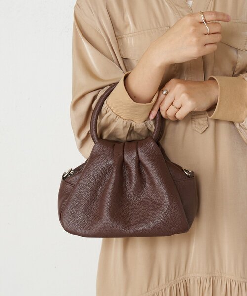 Jena espace merveilleux（ジェナ　エスパスメルヴェイユ）の「《さわゆい企画》【新色登場・WEB限定】プリーツレザーバッグ（トートバッグ・レディース・ブラック・FREE）」の20枚目の写真